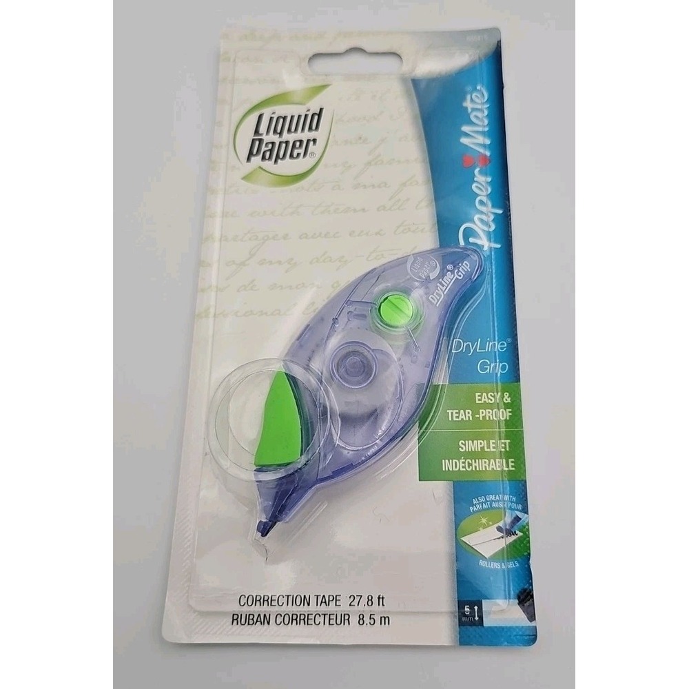Liquid Paper Dryline Correction Tape Grip 06604 New